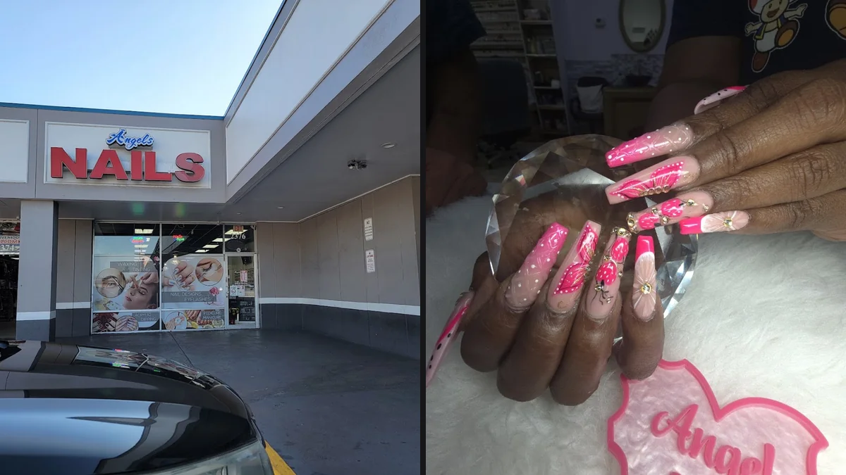 Spa pedicure setup inside a nail salon